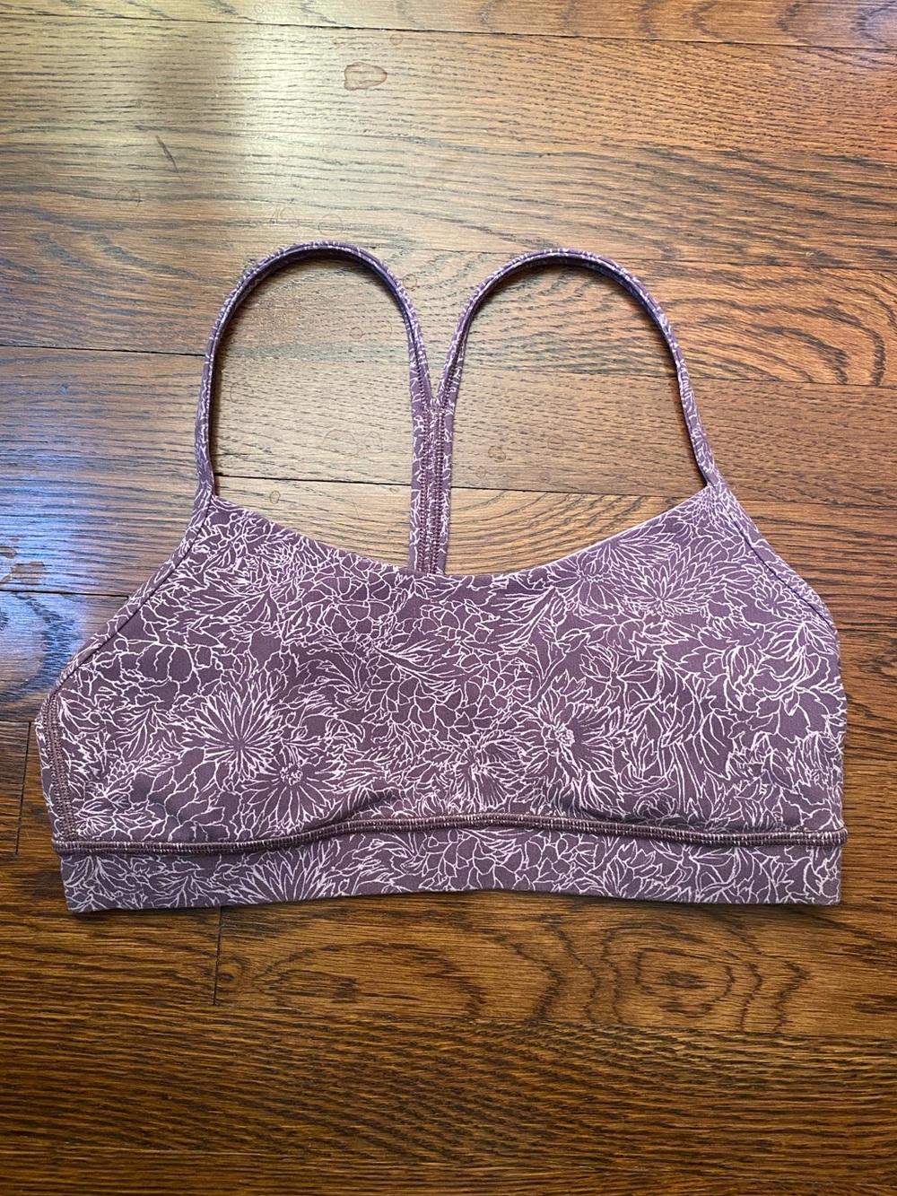 Lululemon Flow Y Bra Size 8 Nulu Arabesque Antoinette Smoky Quartz Sports Top